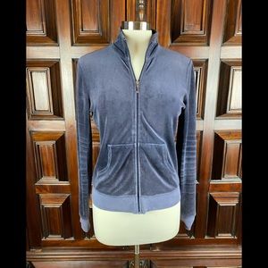 Juicy Couture Velour Hoodie Purple/Gray Color